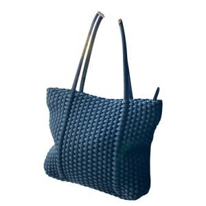 Nine West vintage Y2K 90s basket weave hand bag black neutral festival